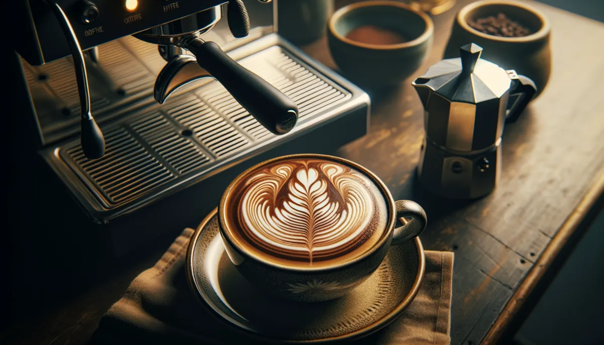 Cappuccino cu spuma de lapte preparat la espressor automat